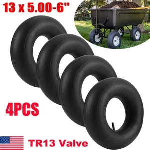 4 piezas 13X5.00-6 13X6.50-6 neumático cortacésped tubo interior TR13 vástago de válvula carro de jardín - Imagen 1 de 11