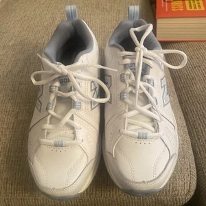 New Balance 608 White Blue Men Casual Comfort Training Sneaker Shoes Sz 7 - Picture 1 of 6