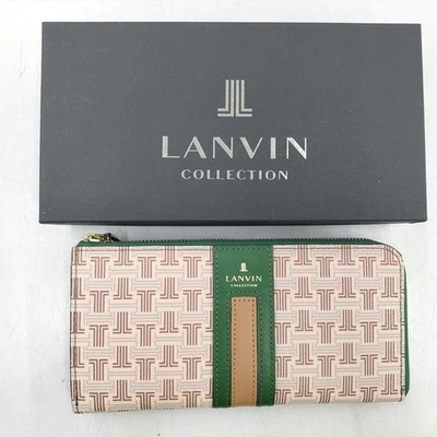 LANVIN COLLECTION绿色棕色长款钱包 — 第 1/4 张图片
