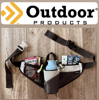Outdoor Products Hydration Waist Pack Single Bottle Zip Pockets Adult Adjustable - Image 1 of 4