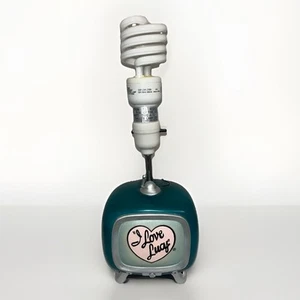 Vintage Official I Love Lucy Electric Lamp Light TV Style No Shade - Picture 1 of 4