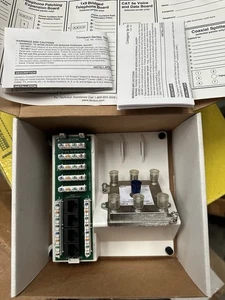 NEW. Leviton 47603-DP6  Compact 1x4 Bridged Telephone, 4 Data & 6-Way TV Panel - Picture 1 of 6