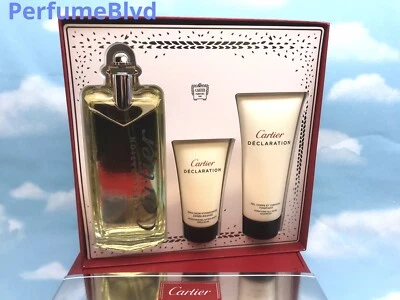 DECLARAÇÃO CARTIER 3 PEÇAS CONJUNTO DE PRESENTE MASCULINO 3,3 OZ EDT + 1,6 OZ BÁLSAMO A/S + 3,3 OZ S/G - Imagem 1 de 4