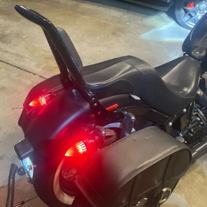 Passenger Sissy Bar Backrest luggage rack For Harley Softail Slim Blackline 13up - Picture 1 of 11