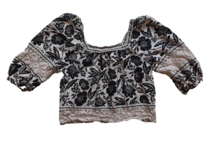 Christian Siriano Linen Blend Floral Linen Cropped Crochet Women's Size: XS - Picture 1 of 4