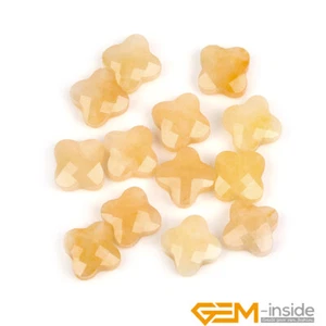 Natural Assorted Gemstone Clover Flower Loose Beads for Jewelry Making 15" 12mm - Picture 1 of 125