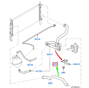 Kühlerschlauch Ford Transit MK3 1852630 CC11-8286-BF NEU ORIGINAL - Picture 1 of 3