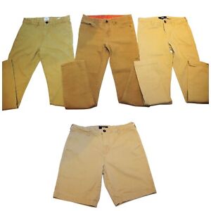 Boys Khaki Dress Pant & Short LOT of 4 Size 16, 26/28 Aero H & M Urban Pipeline