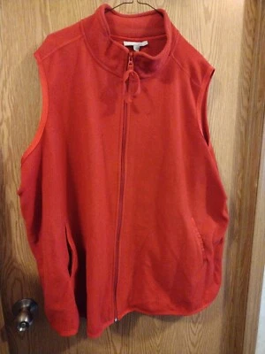 Woman Within Vest Womens 2X  26/28 Red  Fleece Full Zip - Image 1 of 3