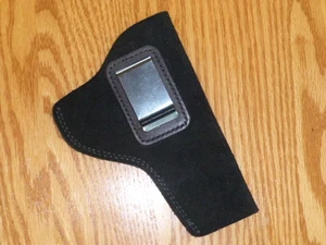 Funda ocultadora de cuero BLACK-IWB ¡Calidad EE. UU.! Revólveres de 3", Smith, Colt - Imagen 1 de 1