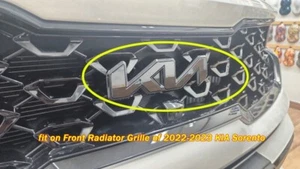 Matte Black Front Grille emblem fit 2022 2023 KIA Sorento (Front Grille) - Picture 1 of 2