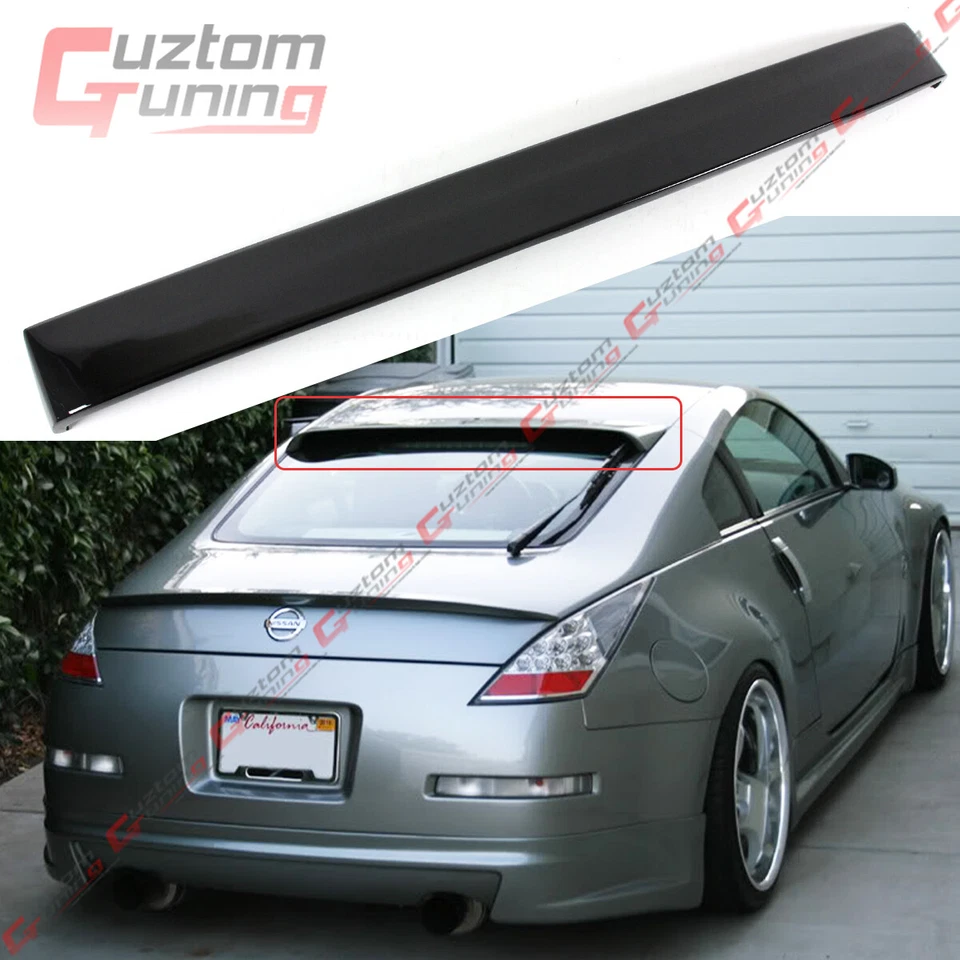 Alerón de techo ventana trasera pintado negro brillante para Nissan 350Z Z33 JDM 2003-2008 Foto 1 de 4