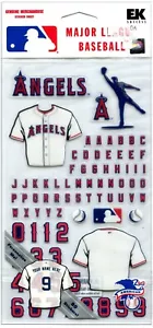Angels MLB Baseball Scrapbook Jersey Flat Sticker personalize - Picture 1 of 1