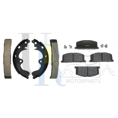 Kit pastillas de freno delanteras traseras metálicas + zapatas de freno para Toyota Tercel 1991-1998 1999 Foto 1 de 3