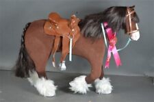 American Girl Doll Clydesdale PRANCING Draft HORSE + SADDLE HALTER REINS Ribbon