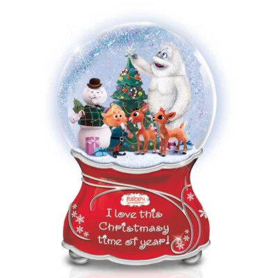 Rudolph The Red-Nosed Reindeer Musical Glitter Globe by The Bradford Exchange - Image 1 of 4