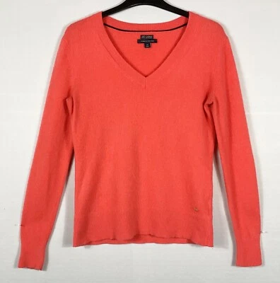 Tommy Hilfiger Suéter de Cachemira para Mujer Pequeño Naranja Cuello en V Pullover Manga Larga Foto 1 de 4