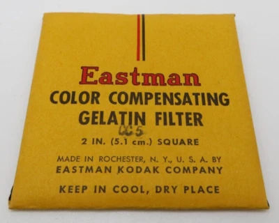 KODAK CC 5 - Color Compensating Gelatin Filter 2 in 5.1cm Square - Image 1 of 2