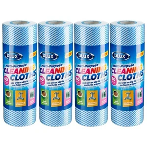 Cleaning Cloths Multi-Purpose Wiping 4 x 40 Rolls High-quality Cleaning Solution - Picture 1 of 5