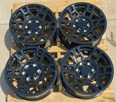 17" Wheels Fits Toyota 4Runner Tacoma FJ GX460 GX470 17x8 6x139.7 +5 Gloss Black - Image 1 of 4
