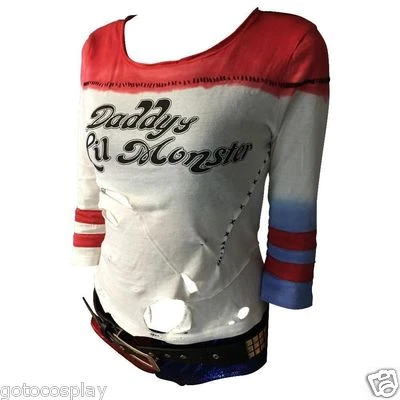 Suicide Squad Cosplay Harley Quinn T-shirt ~Daddy's Lil Monster Shirt Costume - Image 1 of 4