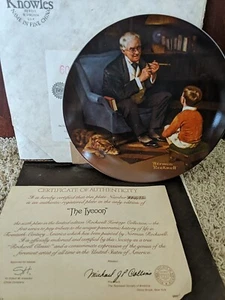 Knowles Norman Rockwell Plate “The Tycoon” Rockwell Heritage collection - Picture 1 of 6