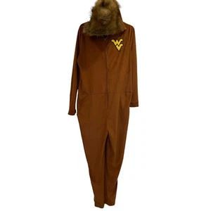 Sideline Apparel WVU Adult XL Mountaineer One Piece Hooded Pajamas West Virginia - Picture 1 of 4