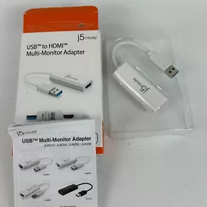 J5create JUA254 USB to HDMI 1080p HD Multi-Monitor 3.0 Display Adapter - White - Picture 1 of 7