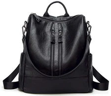 DCCN Mochila de Cuero PU para Mujer, Escolar pequeña Daypacks (02)