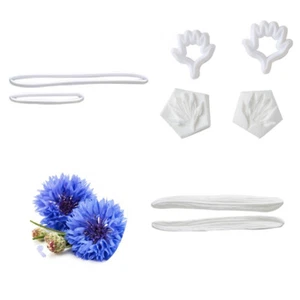 6pcs Cornflower Flower Fondant Mould Petal Silicone Mould Cutter Set - Picture 1 of 7