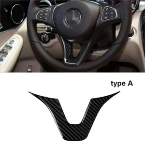 RHD Carbon Fiber Steering Wheel Cover Trim For Mercedes-Benz C Class W204 - Picture 1 of 12
