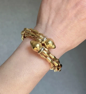 Brazalete Italiano por FOPE "Fex'It" Flexible Oro Amarillo 18K Bypass Declaración | 57g Foto 1 de 4