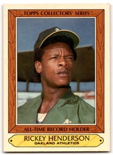 1985 TOPPS WOOLWORTH ALL-TIME RECORD HOLDERS RICKEY HENDERSON OAKLAND ATHLETICS