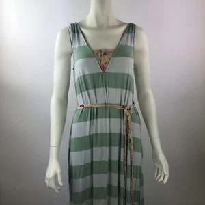 Maxi Vestido MATILDA JANE Junto al Mar Tarde Verde a Rayas Floral Largo Completo M Nuevo - Imagen 1 de 9