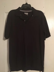Men’s Polo Shirt Black Short Sleeve Cotton Casual Golf Sport Uniform Size Small - Picture 1 of 3