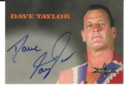 1999 Topps Embossed WCW/NWO Dave Taylor Autograph Card - Image 1 of 2