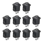 10Pcs 12V Round Rocker Switches ON/OFF 2 Pin Push Button Switch for Van