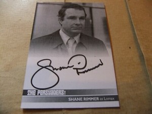 SHANE RIMMER SR1 PROOF AUTOGRAPH CARD THE PERSUADERS ROGER MOORE TONY CURTIS
