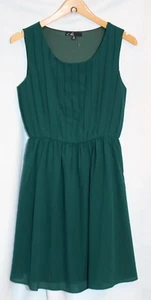 NEW C. Luce for Stitch Fix "Kailani Sleeveless Pleated Chiffon Dress" Emerald; S - Picture 1 of 5