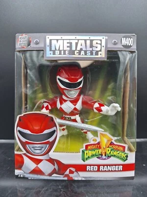 Figura de acción Mighty Morphin Power Rangers RED RANGER Die Cast Metal Jada Toys. Foto 1 de 4