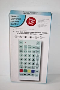 Jumbo Universal Remote Control Glows in the Dark controls up to 8 devices - Picture 1 of 7