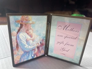Vintage Brass Frame “Mothers Are Special Gifts From God” 3” Mothers Day Decor - Picture 1 of 7