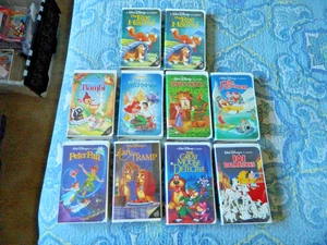 Walt Disney Classics Black Diamond VHS Lot - Imagen 1 de 22