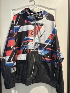 Puma BMW Motorsport Street Aop Zip Jacket Windbreaker Puma Black Sz XL - Picture 1 of 19