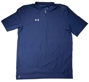 Under Armour Shirt Pullover Athletic Training Short Sleeve Boys YXL Navy Blue - Picture 1 of 9