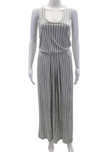 Tart Womens Striped Sleeveless High Waist A Line Maxi Dress White Size Small - Picture 1 of 6