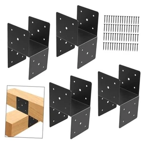 4 Pcs Deck Post Caps Tie Brackets,6''x6'' (Ineer Size 5.6"x 5.6") Post 6X6 - Picture 1 of 8