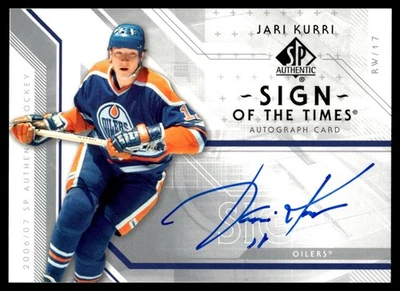 2006-07 SP Authentic Sign of the Times Jari Kurri #STJK - HOF - Image 1 of 2