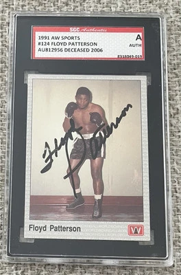 Floyd Patterson Nice 1991 Boxing Card Deceased 2006 SGC Authenticated - Image 1 of 2