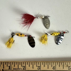 3 Vintage Abu Garcia Reflex Spinnaren & Worden’s Rooster Tail Fishing Lures - Picture 1 of 6